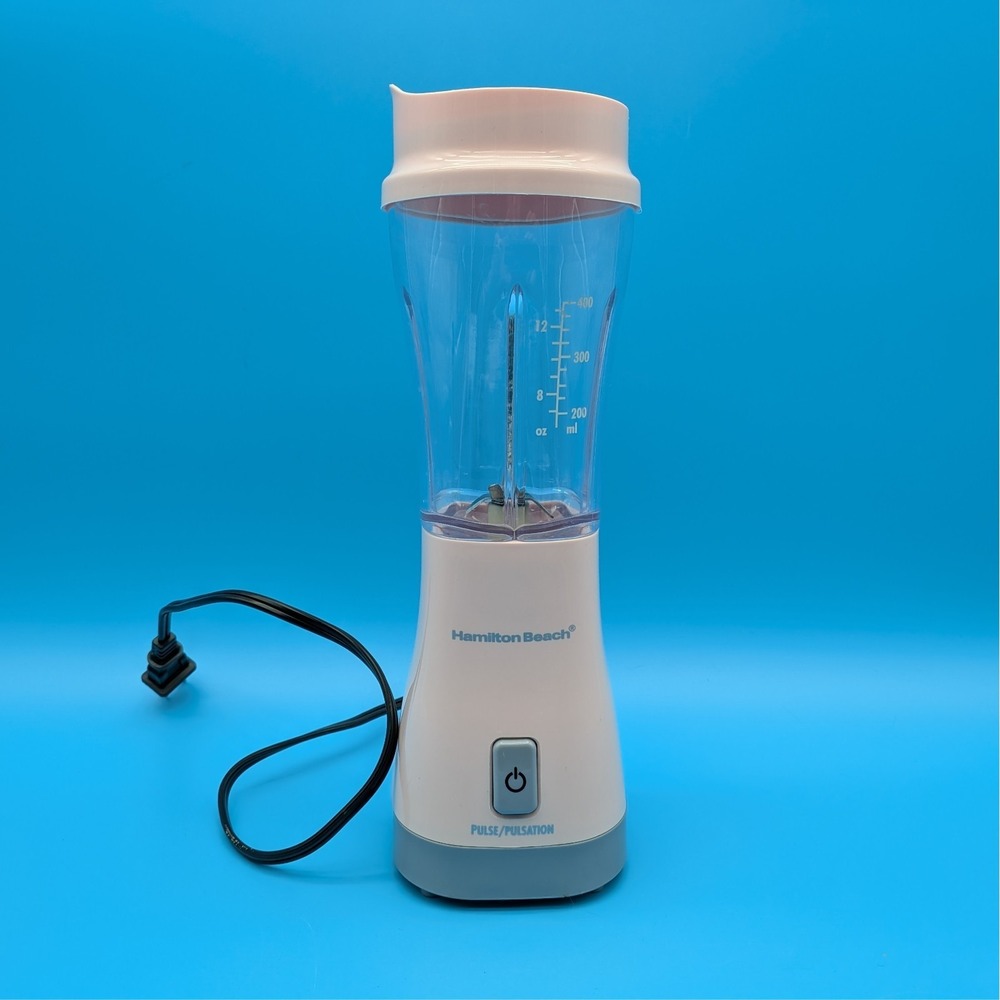 Hamilton Beach personal blender 51164C w travel lid 400 ml / 13.5oz *Tested